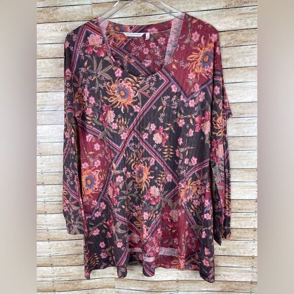 Soft Surroundings Floral Tunic sz Med - Picture 1 of 4